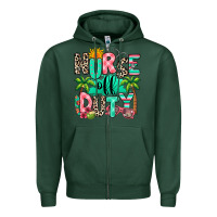 Sports Green nurse off duty summer break Zipper Hoodie - RanaPortraitStore