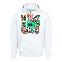 White nurse off duty summer break Zipper Hoodie - RanaPortraitStore