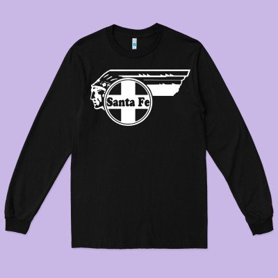 Big Chief Clean Santa Fe Railroad Long Sleeve Tee Designed By Pixelflow