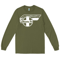 Army Green big chief clean santa fe railroad Long Sleeve Tee - PixelFlow