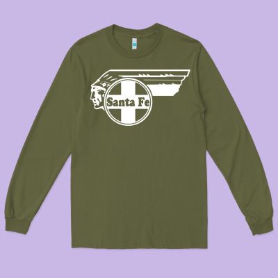 Big Chief Clean Santa Fe Railroad Long Sleeve Tee Designed By Pixelflow