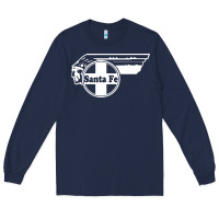 Navy big chief clean santa fe railroad Long Sleeve Tee - PixelFlow