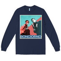 Navy Inglorious Basterds - Bongiorno poster GIFT Long Sleeve Tee - PixelFlow