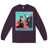 Plum Inglorious Basterds - Bongiorno poster GIFT Long Sleeve Tee - PixelFlow