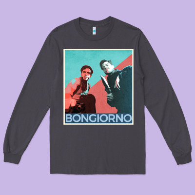 Inglorious Basterds - Bongiorno Poster Gift Long Sleeve Tee Designed By Pixelflow