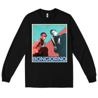 Black Inglorious Basterds - Bongiorno poster GIFT Long Sleeve Tee - PixelFlow