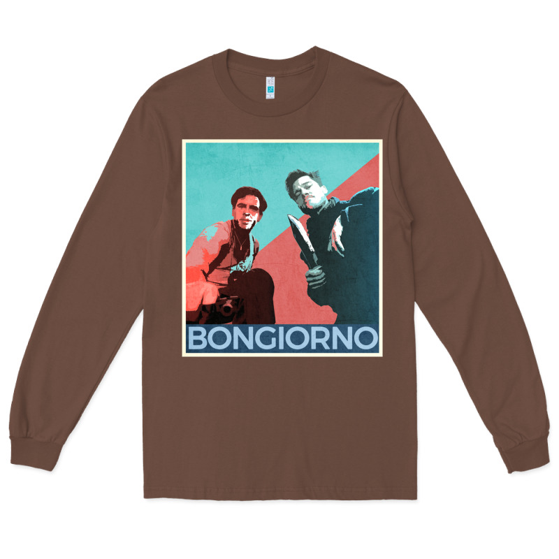 Inglorious Basterds - Bongiorno Poster Gift Long Sleeve Tee by PixelFlow | Teevron