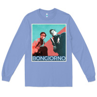Colony Blue Inglorious Basterds - Bongiorno poster GIFT Long Sleeve Tee - PixelFlow