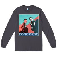 Smoke Inglorious Basterds - Bongiorno poster GIFT Long Sleeve Tee - PixelFlow