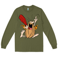 Army Green captain caveman captain caveman unga bunga premium t shirt Long Sleeve Tee - PixelFlow