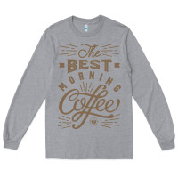 Heather Grey The Best Morning Coffee Long Sleeve Tee - PixelFlow