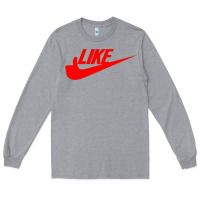 Heather Grey like Long Sleeve Tee - PixelFlow