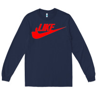 Navy like Long Sleeve Tee - PixelFlow