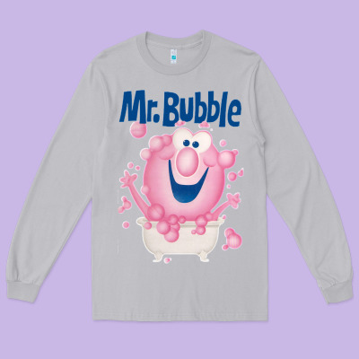 Mr Bubble Makes Bath Time Fun Long Sleeve Tee Designed By Pixelflow