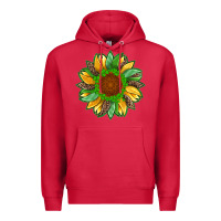 Cardinal st patricks sunflower with leopard  shamrock and glitter Premium Hoodie - Artiststas