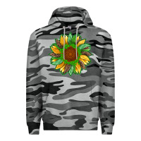 Slate Camo st patricks sunflower with leopard  shamrock and glitter Premium Hoodie - Artiststas
