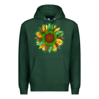 Sports Green st patricks sunflower with leopard  shamrock and glitter Premium Hoodie - Artiststas