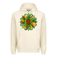 Tofu st patricks sunflower with leopard  shamrock and glitter Premium Hoodie - Artiststas