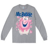 Heather Grey Mr bubble makes bath time fun Long Sleeve Tee - PixelFlow