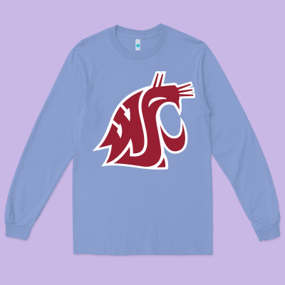 Washington State Cougars Long Sleeve Tee Designed By Pixelflow
