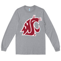 Heather Grey washington state cougars Long Sleeve Tee - PixelFlow