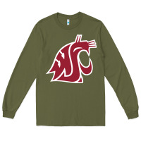 Army Green washington state cougars Long Sleeve Tee - PixelFlow