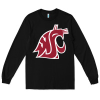 Black washington state cougars Long Sleeve Tee - PixelFlow