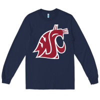 Navy washington state cougars Long Sleeve Tee - PixelFlow