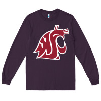 Plum washington state cougars Long Sleeve Tee - PixelFlow