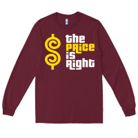 Burgundy price is right Long Sleeve Tee - PixelFlow