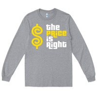 Heather Grey price is right Long Sleeve Tee - PixelFlow