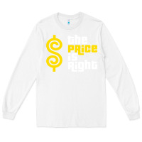 White price is right Long Sleeve Tee - PixelFlow