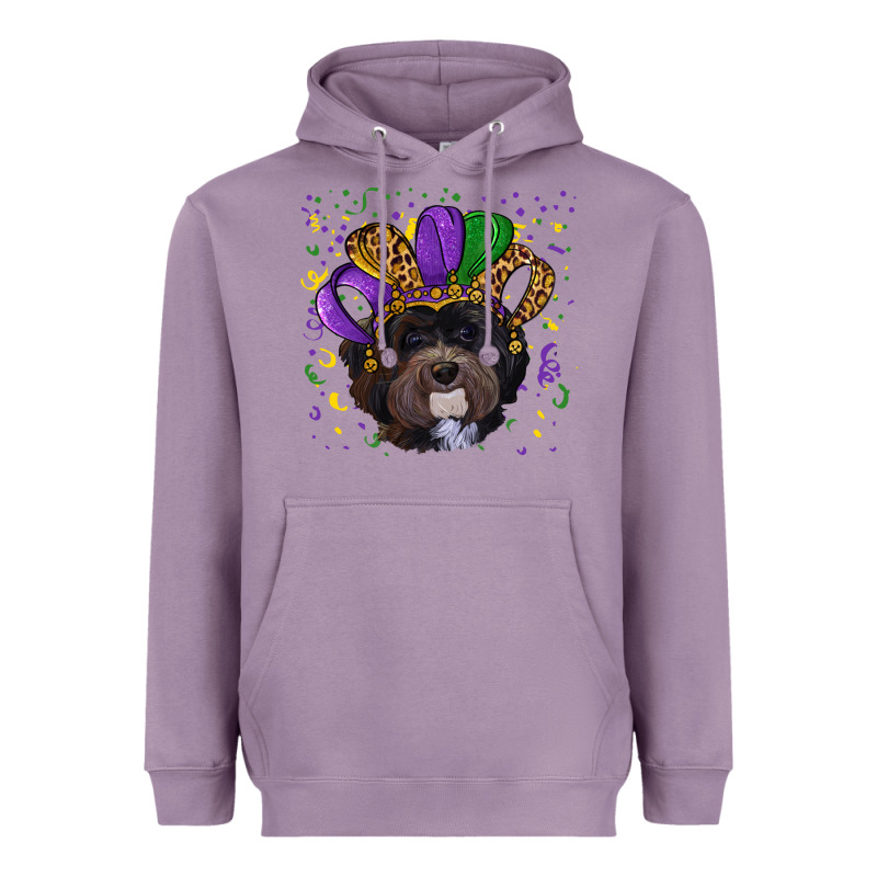Mardi Gras Havanese Dog With Hat Heavyweight Hoodie by RanaPortraitStore | Teevron