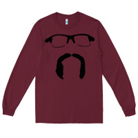 Burgundy randy dobnak art Long Sleeve Tee - PixelFlow