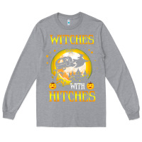 Heather Grey witches with hitches funny halloween costume gift Long Sleeve Tee - PixelFlow