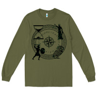 Army Green the four stoic virtues Long Sleeve Tee - PixelFlow