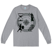 Heather Grey the four stoic virtues Long Sleeve Tee - PixelFlow
