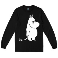 Black moomin character Long Sleeve Tee - PixelFlow