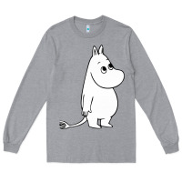 Heather Grey moomin character Long Sleeve Tee - PixelFlow