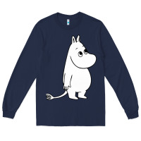 Navy moomin character Long Sleeve Tee - PixelFlow