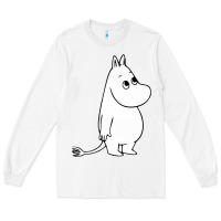 White moomin character Long Sleeve Tee - PixelFlow