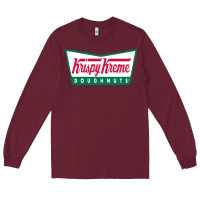 Burgundy krispy kreme Long Sleeve Tee - PixelFlow
