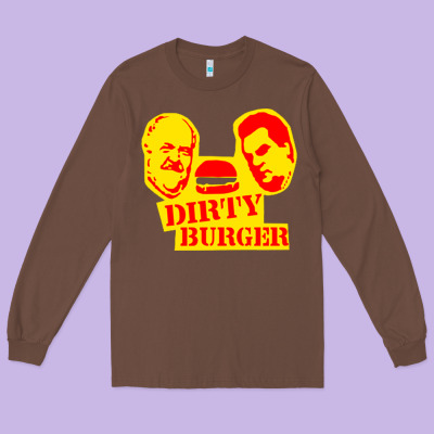 Dirty Burger Long Sleeve Tee Designed By Pixelflow