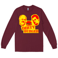 Burgundy dirty burger Long Sleeve Tee - PixelFlow