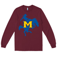 Burgundy mcneese  athletics Long Sleeve Tee - PixelFlow