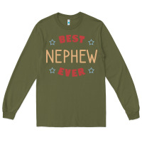 Army Green Best nephew ever Long Sleeve Tee - PixelFlow