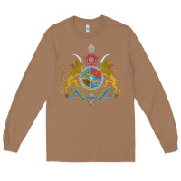 Toasted Coconut Iran Coat of arms Flag souvenir Iranian Persian Long Sleeve Tee - PixelFlow