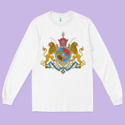 Iran Coat Of Arms Flag Souvenir Iranian Persian Long Sleeve Tee Designed By Pixelflow