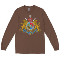 Chestnut Iran Coat of arms Flag souvenir Iranian Persian Long Sleeve Tee - PixelFlow