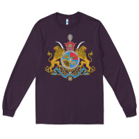 Plum Iran Coat of arms Flag souvenir Iranian Persian Long Sleeve Tee - PixelFlow